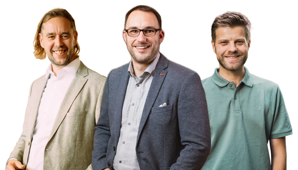 Das Gründerteam von cmd one, von links: Dennis Westermann, Christian Schaefer, Michael Falk